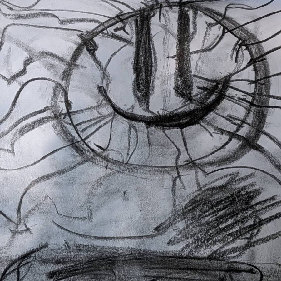Charcoal from the fire: woodland drawing